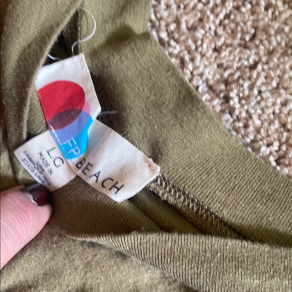 FREE PEOPLE Green All Day Long MIDI T Shirt Dress Large - Picture 5 of 6